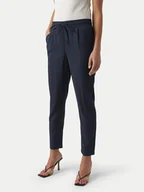 Spodnie sportowe damskie - Vero Moda Spodnie materiałowe Jesmilo 10279691 Granatowy Regular Fit - miniaturka - grafika 1