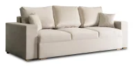 Sofy i kanapy - Beżowa welurowa sofa 3-osobowa z funkcją spania - Arca - miniaturka - grafika 1