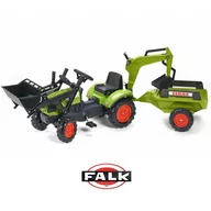 Jeździki dla dzieci - Falk Traktor Claas Arion 410 z ładowaczem, przyczepą i koparką 2040N - miniaturka - grafika 1