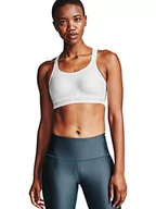 Biustonosze - Under Armour Damski biustonosz sportowy Armour High Crossback Bra biały/szary (Halo Gray) 42 / C - miniaturka - grafika 1