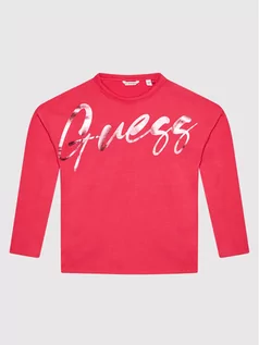 Bluzy dla dziewczynek - Guess Bluzka J1BI26 RA260 Różowy Regular Fit - grafika 1