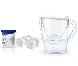 Dzbanek Filtrujący Aqualogis Harmony Biały + 5 Filtrów Pure+ - Dzbanki filtrujące - miniaturka - grafika 1