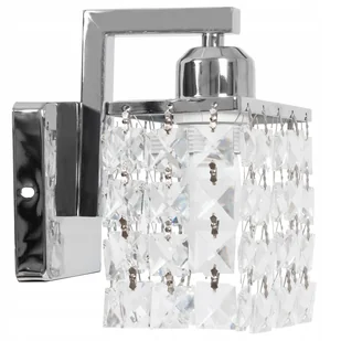 Lampa Kinkiet Ścienny Metalowy Kryształ Chrome - Lampy ścienne - miniaturka - grafika 1