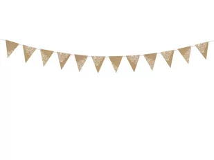 PartyDeco Girlanda Flagietki, kraft, 2,1 m FLG17 - Dekoracje sali - miniaturka - grafika 1