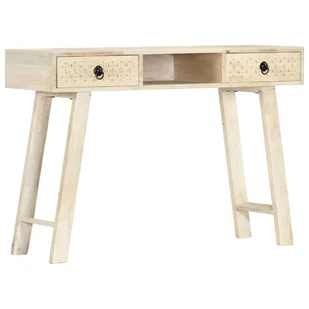 vidaXL Stolik konsola 110 x 35 x 76 cm lite drewno mango 282853 - Konsole i sekretarzyki - miniaturka - grafika 1