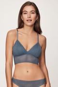 Biustonosze - DKNY Biustonosz Raceback Bralette Vintage Blue - miniaturka - grafika 1