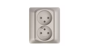 Legrand SISTENA LIFE METALIC Pokrywa gniazda 2X2P+Z 771335 - Klawisze i ramki - miniaturka - grafika 1