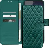 Portfele - Avizar, pokrowiec na portfel Redmi Note 14 4G z diamentowym wzorem, zielony - miniaturka - grafika 1