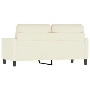 Sofa 2-osobowa, kremowy, 140 cm, tapicerowana aksamitem - Sofy i kanapy - miniaturka - grafika 6