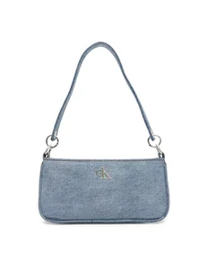 Calvin Klein Torebka Denim Shoulder Pouch W/Strap LV04F3217G Niebieski - Torebki damskie - miniaturka - grafika 1