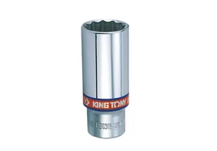 NASADKA DŁUGA 3/8" CALOWA 1/4" x 63mm 12-kąt. Cr-V King Tony - Klucze i nasadki - miniaturka - grafika 1