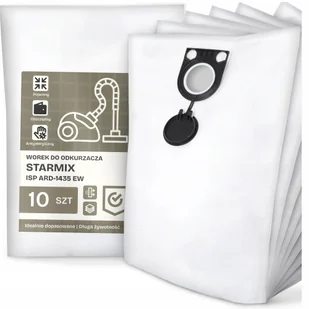 10x Worek do Odkurzacza Starmix Isp ARD-1435 Ew Syntetyczny Tekstylny G9 - Worki do odkurzaczy - miniaturka - grafika 1