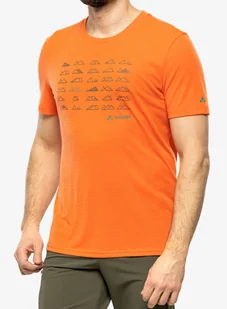 Koszulka treningowa Vaude Tekoa T-Shirt III - glowing red/green - Koszulki sportowe męskie - miniaturka - grafika 1