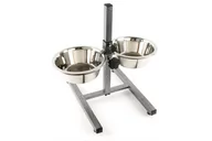 Miski dla psów - Miski metalowe Stojaku Regulowanym Miska 2x1,89L - miniaturka - grafika 1