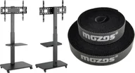 Uchwyty do telewizora - Mozos MSTV mobilny stojak tv stand do telewizora + Rzep Czarny 1 sztuka CM2M - miniaturka - grafika 1