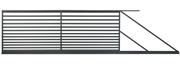 Bramy garażowe - Brama ogrodzeniowa przesuwna Klara antracyt, 150x400 cm, prawa - miniaturka - grafika 1