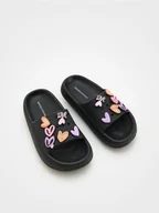 Buty dla dziewczynek - Reserved - Lekkie klapki - czarny - miniaturka - grafika 1