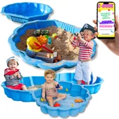 Place zabaw - XXL DUŻA PIASKOWNICA BASEN 2W1 MUSZELKA PREMIUM PREZENT DLA DZIECI + EBOOK - miniaturka - grafika 1