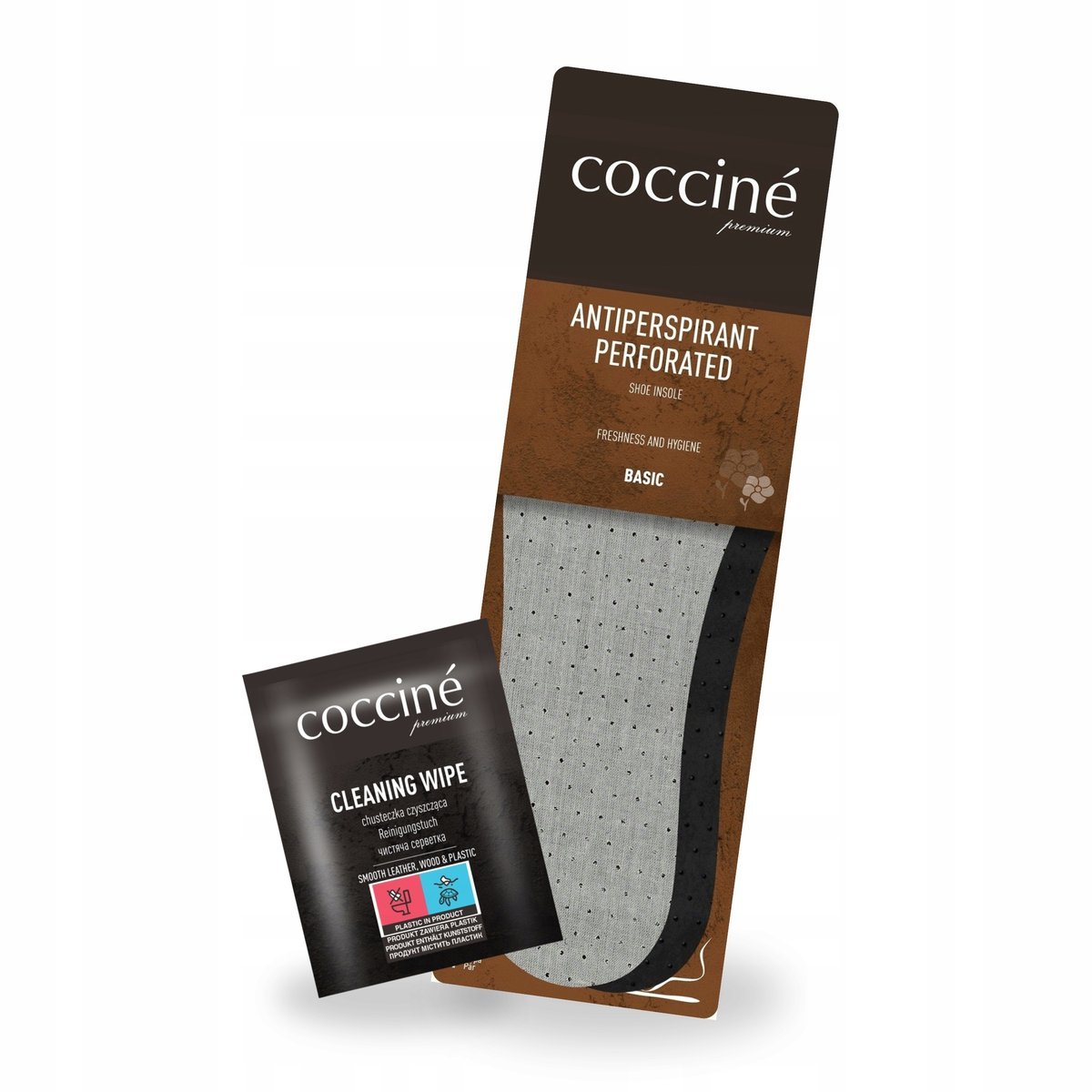 Wkładka Antiperspirant do Butów z Chusteczką do Skóry Coccine Zestaw 2w1