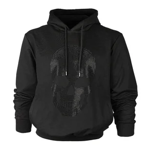 Bluza kangurka z kapturem i kieszeniami czacha, Captain Mike czarna r.S - Bluzy męskie Bluza kangurka z kapturem i kieszeniami czacha, Captain Mike czarna r.S - Bluzy męskie - miniaturka - grafika 1