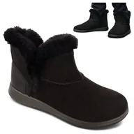 Kapcie damskie - Botki Damskie Ciepłe Wsuwane Buty Jesienne Wygodne Lekkie Czarne Befado 39 - miniaturka - grafika 1