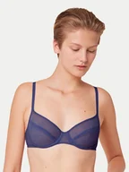 Biustonosze - Triumph Biustonosz z fiszbiną Bright Spotlight 10216477 Niebieski - miniaturka - grafika 1