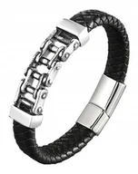 Bransolety męskie - MĘSKA BRANSOLETKA ŁAŃCUCH MOTOCYKLOWY EKO 22CM - miniaturka - grafika 1