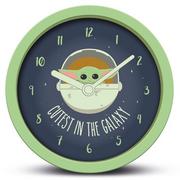 Zegary - Zegar biurkowy Mandalorian - Baby Yoda (Cutest in the Galaxy) - miniaturka - grafika 1