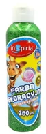 Przybory szkolne - Farba dekoracyjna brokat zielona 250ml - InSpiria - miniaturka - grafika 1