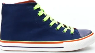 Seastar Trampki z kolorowym wiązaniem granatowe-39 - Trampki damskie - miniaturka - grafika 1