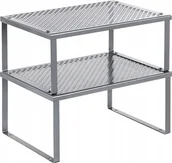 Półki do kuchni - Songmics Kuchenny organizer regał półki na blat do szafki 2 szt metal - miniaturka - grafika 1