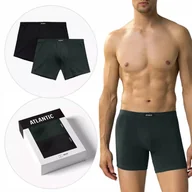 Majtki męskie - BOKSERKI MĘSKIE opięte bawełniane 2MH-173 wygodne Atlantic *M - miniaturka - grafika 1