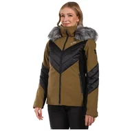 Kurtki i kamizelki sportowe damskie - Damska kurtka narciarska Kilpi Lin-W Rozmiar: L / Kolor: khaki - miniaturka - grafika 1