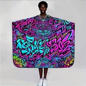 Peleryny fryzjerskie - TEMU Żywa i stylowa oryginalna peleryna fryzjerska do salonu, charakteryzująca się różnorodnymi bogatymi i jasnymi kolorami, odpowiednia zarówno dla - miniaturka - grafika 1