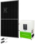 Akcesoria do kolektorów i fotowoltaiki - Mikroinstalacja fotowoltaiczna 3kW (Panel fotowoltaiczny 500W JA Solar, czarna rama, przetwornica VOLT 3kW, złączki MC4) gwarancja 15 lat na panele - miniaturka - grafika 1