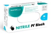 Pozostałe akcesoria fryzjerskie - Master Glove, rękawiczki nitrylowe, czarne, rozmiar M, 100 sztuk - miniaturka - grafika 1