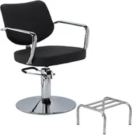 Fotele fryzjerskie - Calissimo Stylowy Fotel Fryzjerski Polo Chrom ENZO-663 - miniaturka - grafika 1