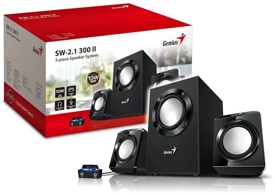 Genius głośniki SW-2.1 300 ver.II, 2.1, 10W, czarne 31730053401