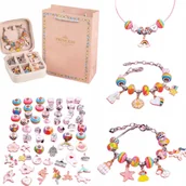 Mały naukowiec - ZESTAW DO ROBIENIA BRANSOLETEK NASZYJNIKÓW KREATYWNY DLA DZIECI PREZENT - miniaturka - grafika 1