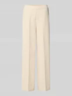 Spodnie damskie - Spodnie materiałowe o szerokim kroju z dodatkiem wiskozy model ‘Charlie’ - miniaturka - grafika 1