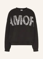 Bluzy damskie - Ichi Bluza Nierozpinana Ihkelicia Z Cekinami schwarz - ICHI - miniaturka - grafika 1