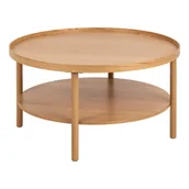 Ławy i stoliki kawowe - Okrągły stolik w dekorze dębu w naturalnym kolorze ø 80 cm Banbury – Actona - miniaturka - grafika 1