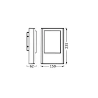 Lampy ogrodowe - OSRAM Kinkiet zewnętrzny LED ENDURA STYLE ENTRANCE, aluminiowy / szary / cynkowy, aluminium, nowoczesny - miniaturka - grafika 1