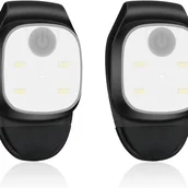 Latarki - Zestaw 2 latarek czołowych LED z klipsem, bez użycia rąk, wodoodporna lampa, 4 tryby oświetlenia, latarki czołowe do biegania, c - miniaturka - grafika 1