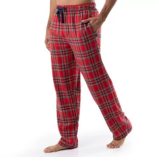 Izod Męskie spodnie piżamowe z tkanej flaneli, czerwone karo, rozmiar L, Czerwona karo, L - Spodenki męskie - miniaturka - grafika 1