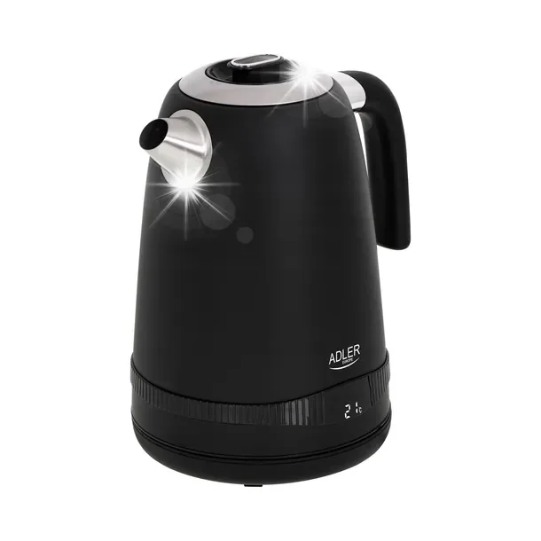 AD 1295 black Czajnik metalowy 1,7L z LCD & regulacją temperatury