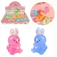 Zabawki sensoryczne - GNIOTEK ANTYSTRESOWY RABBIT KRÓLIK Z BROKATEM MIX 12SZT - miniaturka - grafika 1