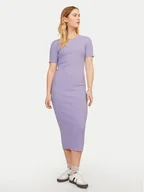 Sukienki - JJXX Sukienka dzianinowa Ellie 12254342 Fioletowy Slim Fit - miniaturka - grafika 1