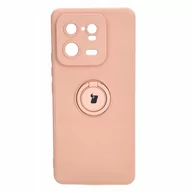 Etui i futerały do telefonów - Bizon Etui Case Silicone Ring Sq do Xiaomi 13 Pro, jasnoróżowe - miniaturka - grafika 1