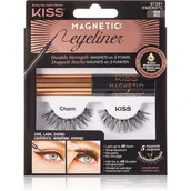 Sztuczne rzęsy i akcesoria - Lash KISS Magnetyczny Magnetic Eyeliner & Kit) wariant 07 Charm) - miniaturka - grafika 1